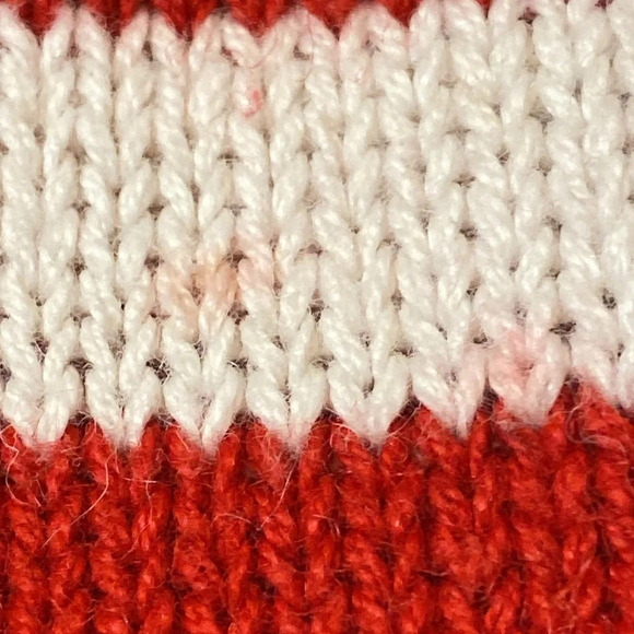 Vintage Studio HQ knit Cardigan with Red & White Stripes Navy Blue Trim - Picture 4 of 10